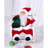 Jucarie decorativa, Vivimall, Mos Craciun, 30 cm x 18 cm, grosime 18 cm, lana, tesatura de plus, poliester, interior/exterior - vivimall.ro