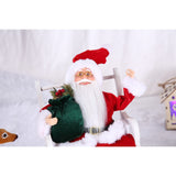 Jucarie decorativa, Vivimall, Mos Craciun, 30 cm x 18 cm, grosime 18 cm, lana, tesatura de plus, poliester, interior/exterior - vivimall.ro