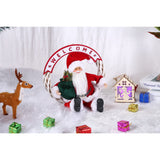 Jucarie decorativa, Vivimall, Mos Craciun, 40 cm x 27 cm, grosime 12 cm, lana, tesatura de plus, poliester, interior/exterior - vivimall.ro