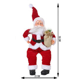 Jucarie decorativa, Vivimall, Mos Craciun,  55 cm x 23 cm, grosime 25 cm, lana, tesatura de plus, poliester, interior/exterior - vivimall.ro