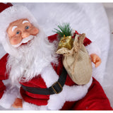 Jucarie decorativa, Vivimall, Mos Craciun,  55 cm x 23 cm, grosime 25 cm, lana, tesatura de plus, poliester, interior/exterior - vivimall.ro