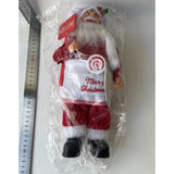 Figurina Decorativa Craciun, Vivimall, Mos Craciun Bucatar, 30 x 17 x 10 cm, Material Plastic+Textil, Interior/Exterior, Rosu/Alb - vivimall.ro