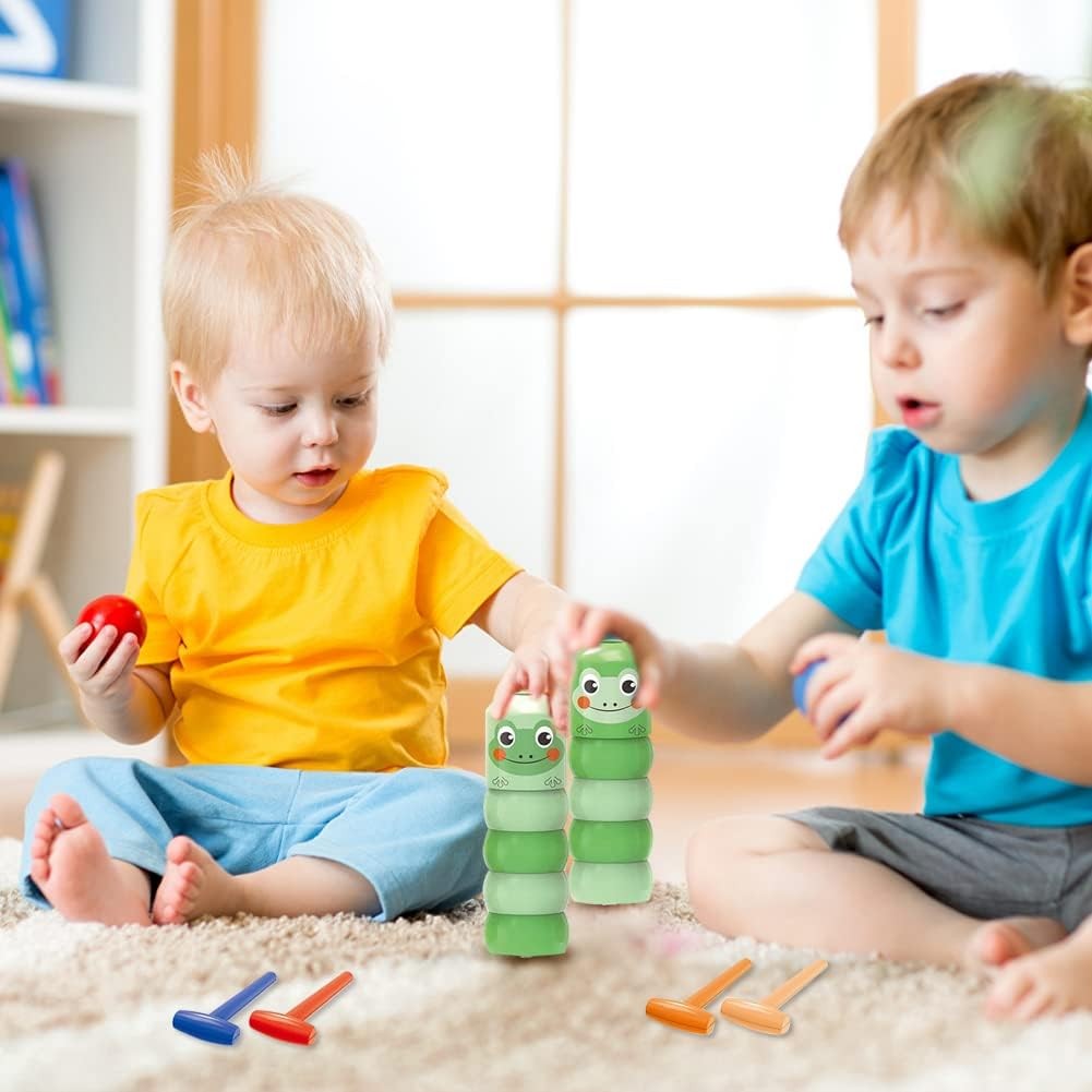 Jucarie Pentru Copii, Vivimall, Broaca Indestructibila, 6 Piese Demontabile, +3 Ani, Verde - vivimall.ro