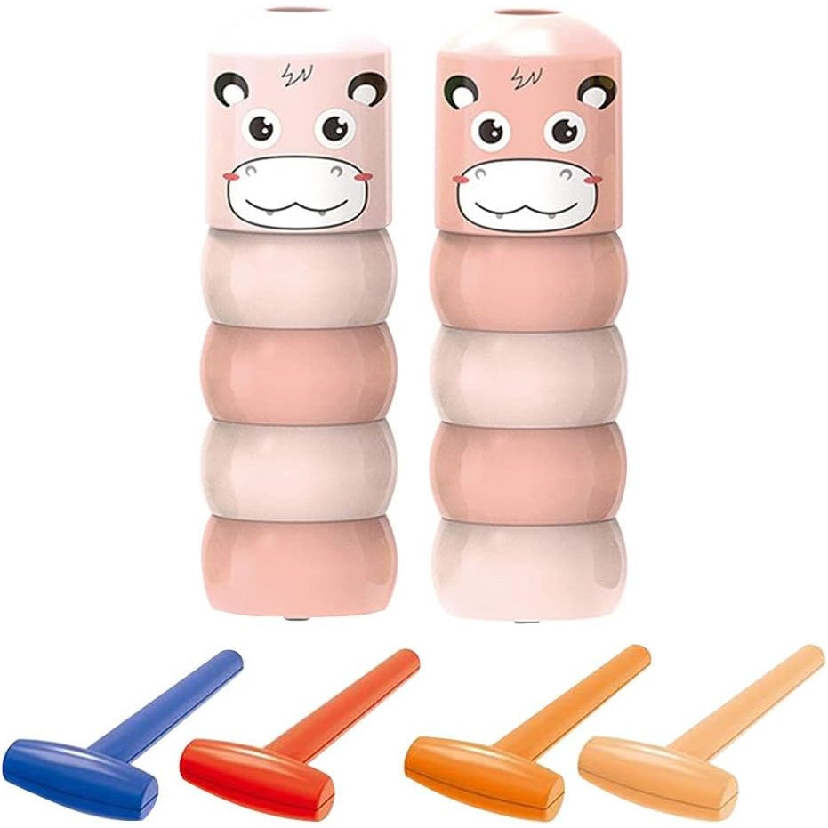 Jucarie Pentru Copii, Vivimall, Hipopotam Indestructibil, 6 Piese Demontabile, +3 Ani, Roz - vivimall.ro