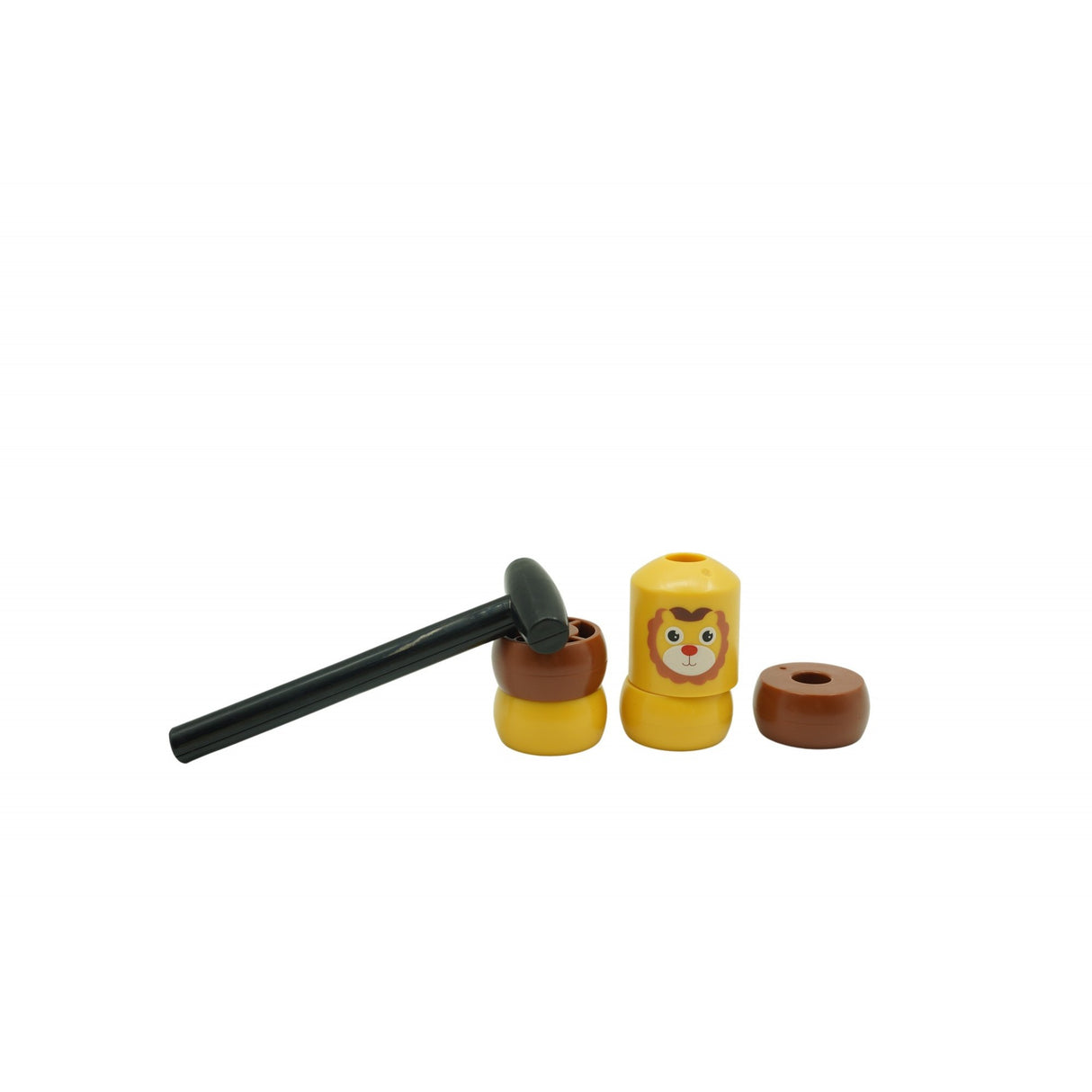 Jucarie Pentru Copii, Vivimall, Leu Indestructibil, 6 Piese Demontabile, +3 Ani, Maro/Galben - vivimall.ro