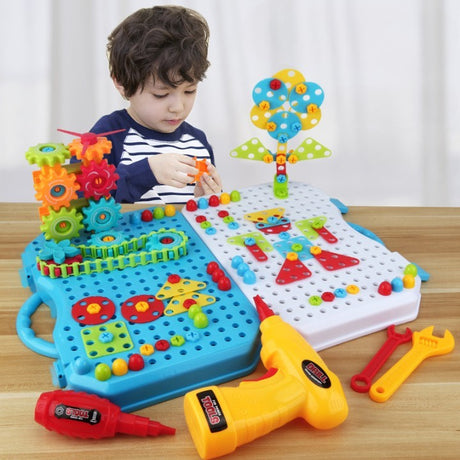 Set constructie puzzle cu bormasina | Build&Learn - vivimall.ro