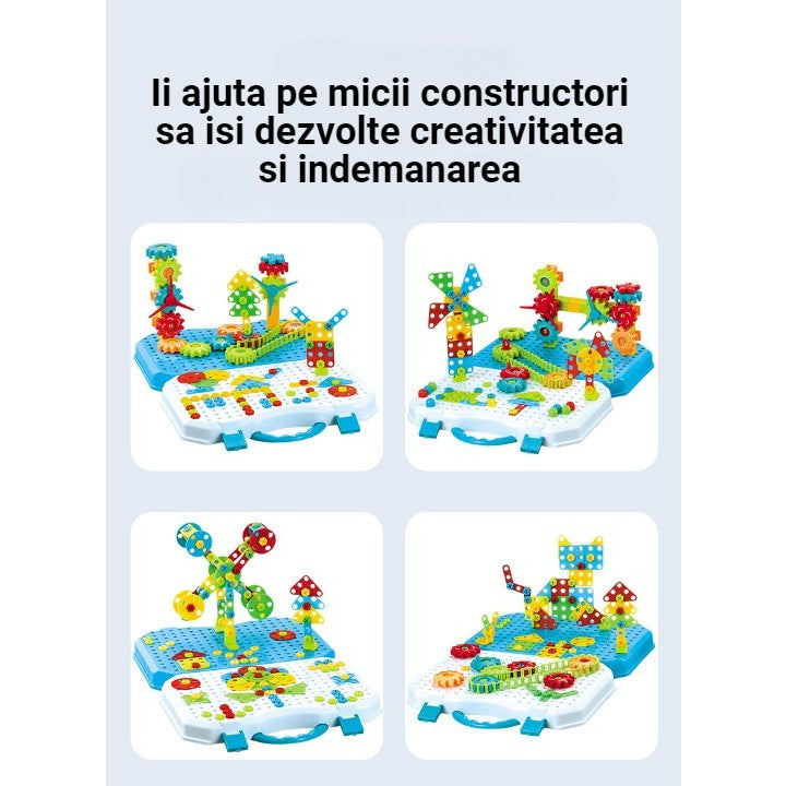 Set constructie puzzle cu bormasina | Build&Learn - vivimall.ro