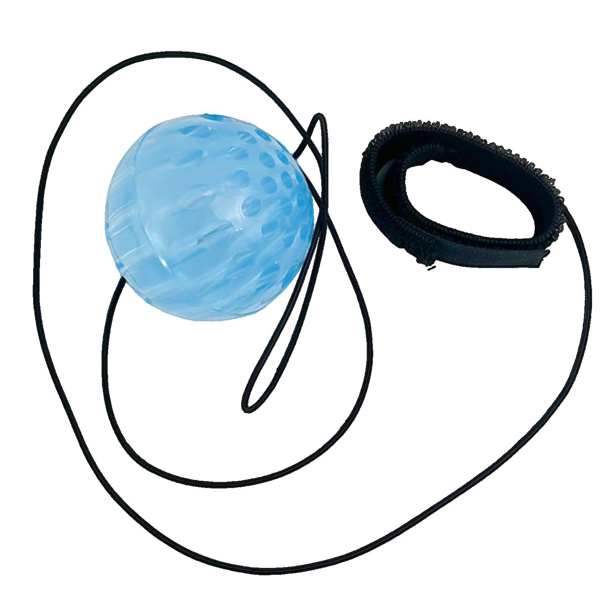 Jucarie Interactiva, Vivimall, Minge Saltareata Crystal Ball, cu Banda Elastica, 6 cm, +7 Ani, din Plastic, Albastru - vivimall.ro