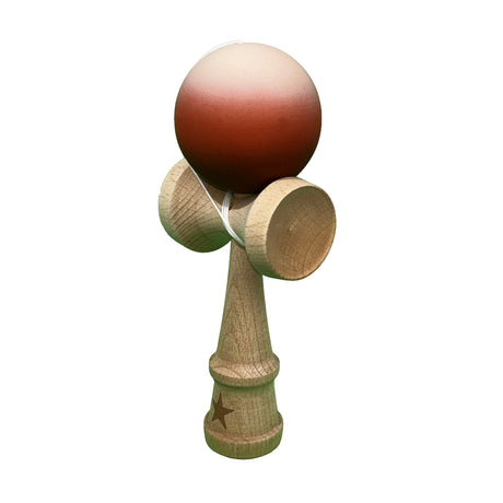 Jucarie Kendama X Originala, Profesionala, Flippy, din Lemn, Rubber Grip, 18 cm, Maro/Bej/Roz - vivimall.ro