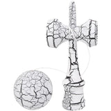 Kendama Crack, Flippy, din Lemn, 18 cm, +14 Ani, Diametru Bila 6 cm, Model Crapat, Alb - vivimall.ro