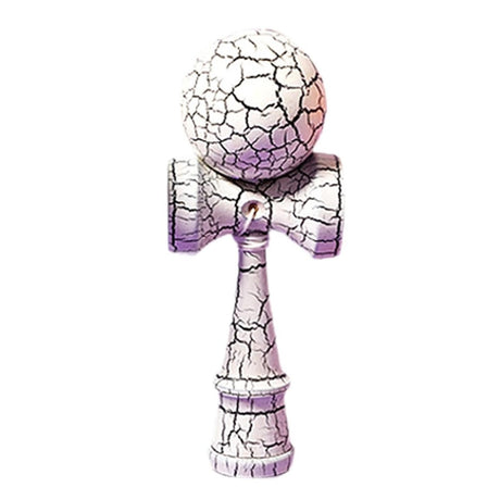 Kendama Crack, Flippy, din Lemn, 18 cm, +14 Ani, Diametru Bila 6 cm, Model Crapat, Alb - vivimall.ro