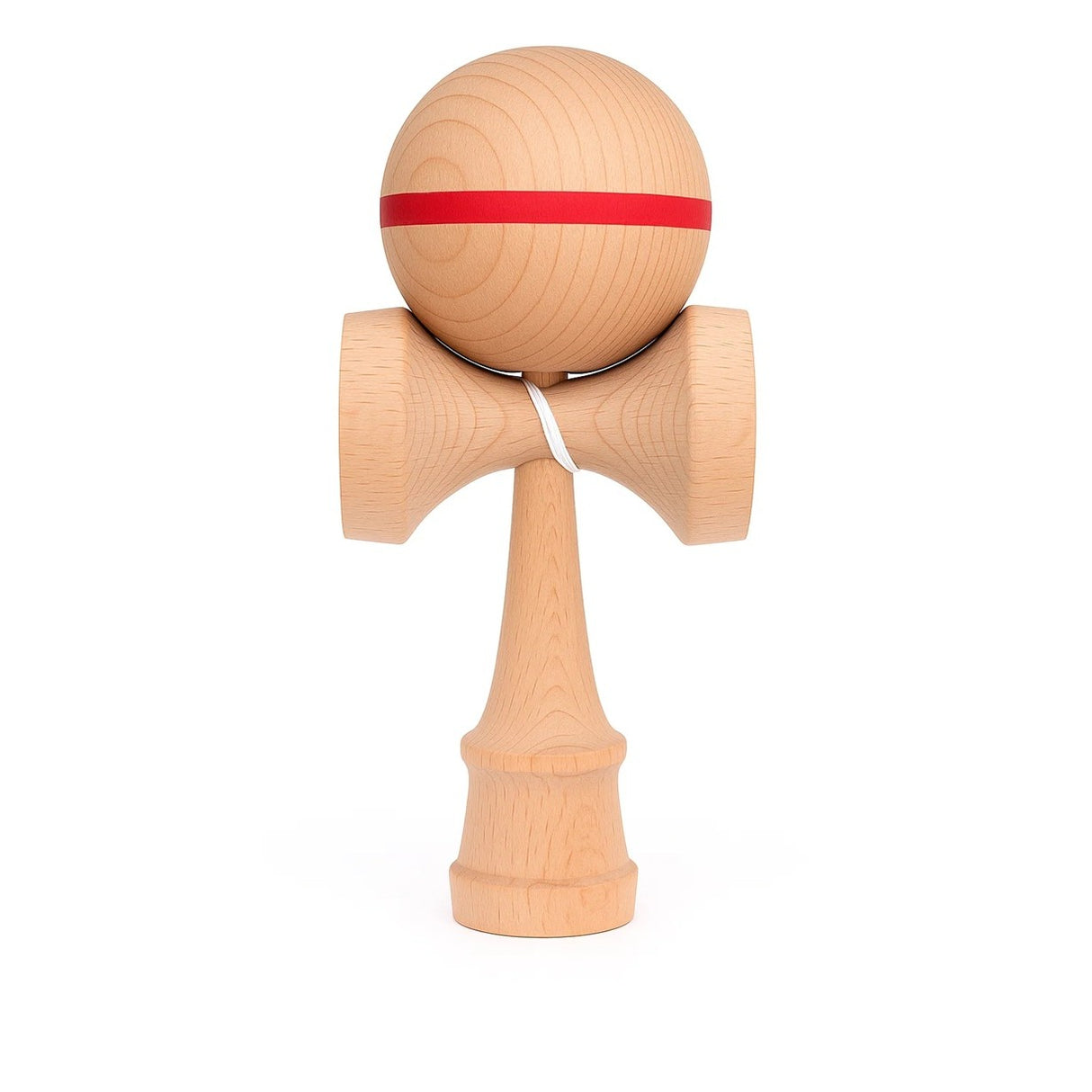 Jucarie Interactiva Kendama, Flippy, din Lemn, 18 cm, Joc de Indemanare pentru Copii si Adulti, Model cu Dunga, Roz - vivimall.ro