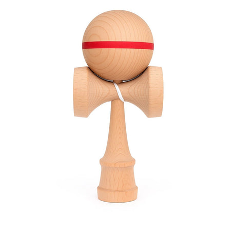 Jucarie Interactiva Kendama, Flippy, din Lemn, 18 cm, Joc de Indemanare pentru Copii si Adulti, Model cu Dunga, Roz - vivimall.ro