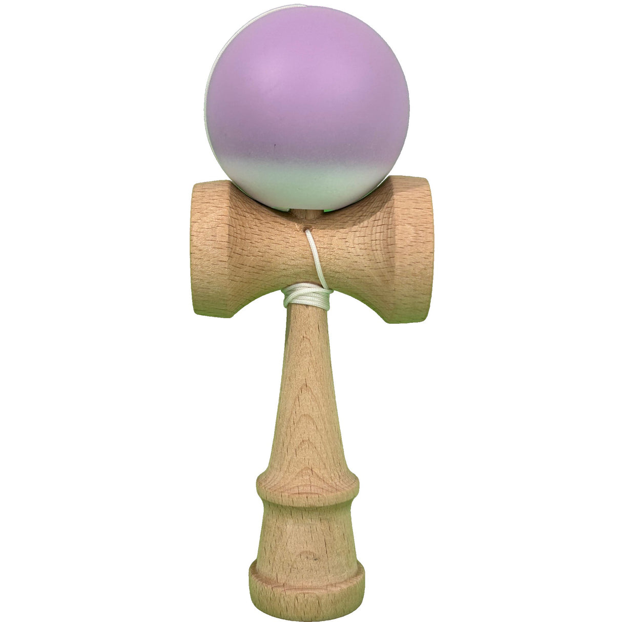 Jucarie Kendama X Originala, Profesionala, Vivimall, din Lemn, Rubber Grip, 18 cm, Gradient Lila Alb - vivimall.ro