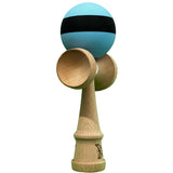 Kendama X Originala, Profesionala, Vivimall, din Lemn, 18 cm, Rubber Grip, Dungi Albastru/Negru - vivimall.ro