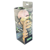 Kendama X Originala, Profesionala, Flippy, din Lemn, Rubber Grip, 18 cm, Roz/Galben - vivimall.ro