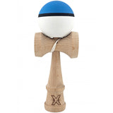 Kendama X Originala, Profesionala, Vivimall, din Lemn, 18 cm, Rubber Grip, Albastru/Alb - vivimall.ro