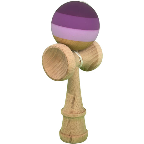 Jucarie Interactiva Kendama Profesionala, Flippy, din Lemn, 18 x 7 x 6 cm, Joc de Indemanare pentru Copii si Adulti, Multicolor Purpuriu Mov Lila - vivimall.ro