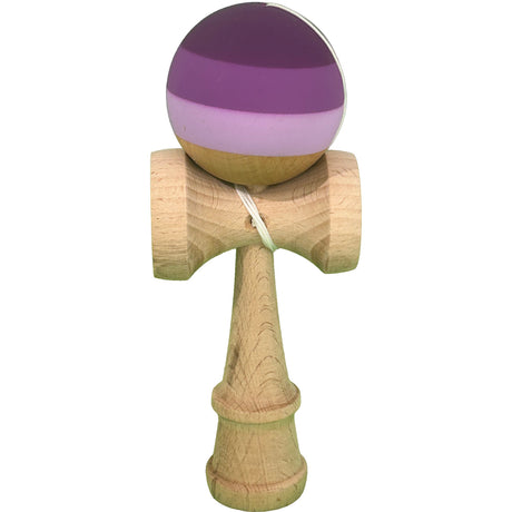 Jucarie Interactiva Kendama Profesionala, Flippy, din Lemn, 18 x 7 x 6 cm, Joc de Indemanare pentru Copii si Adulti, Multicolor Purpuriu Mov Lila - vivimall.ro