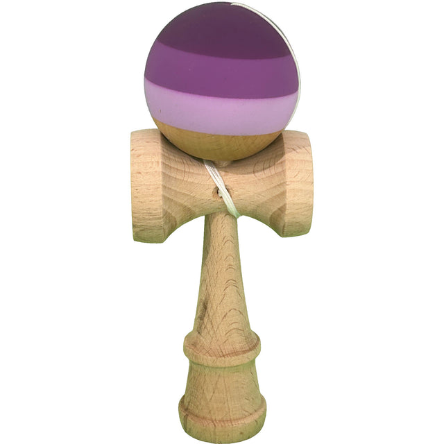 Jucarie Interactiva Kendama Profesionala, Flippy, din Lemn, 18 x 7 x 6 cm, Joc de Indemanare pentru Copii si Adulti, Multicolor Purpuriu Mov Lila - vivimall.ro