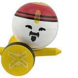 Kendama X Originala, Profesionala, Flippy, Big Cups V2, Model Rege Super Sticky Legendary Cupe Mari, Rulment Metalic cu Ata 55 cm, Maner Galben - vivimall.ro