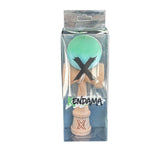 Jucarie Kendama X Originala, Profesionala, Flippy, din Lemn, Rubber Grip, 18 cm, Verde/Albastru - vivimall.ro