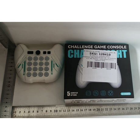 Jucarie Interactiva Pop It, Vivimall, Tip Consola, Anti-Stres, 5 Moduri de Joc, din ABS si Silicon, +3 Ani, Sunete si Lumini Model Controller, Alb - vivimall.ro