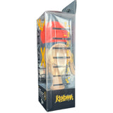Jucarie Interactiva Kendama Profesionala din Lemn cu Bila Cauciucata, 18 x 6 x 7 cm, Joc de Indemanare pentru Copii si Adulti, Bicolor Portocaliu Albastru inchis - vivimall.ro