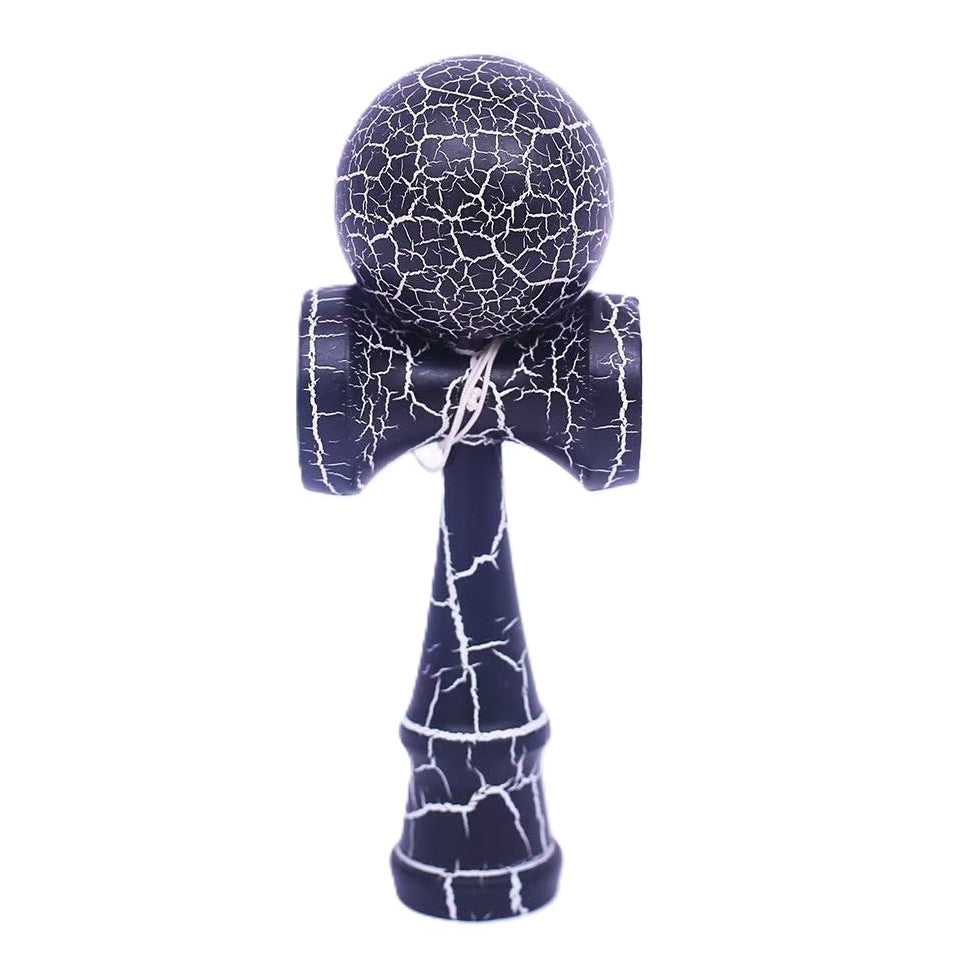 Kendama Crack, Flippy, din Lemn, 18 cm, +14 Ani, Diametru Bila 6 cm, Model Crapat, Albastru - vivimall.ro