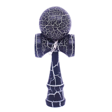 Kendama Crack, Flippy, din Lemn, 18 cm, +14 Ani, Diametru Bila 6 cm, Model Crapat, Albastru - vivimall.ro