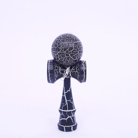 Kendama Crack, Flippy, din Lemn, 18 cm, +14 Ani, Diametru Bila 6 cm, Model Crapat, Albastru - vivimall.ro