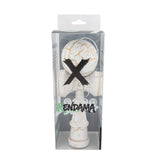 Jucarie Kendama X Originala, Profesionala, Kendama Cracked din Lemn – 18 cm, Joc Interactiv de Indemanare pentru Copii si Adulti, Crack Alb/Galben - vivimall.ro