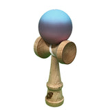 Jucarie Kendama X Originala, Profesionala, Flippy, din Lemn, Rubber Grip, 18 cm, Roz/Mov/Albastru - vivimall.ro