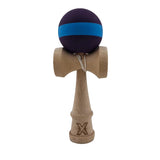 Kendama X Original, Професионална дървена играчка, Гумена дръжка, 18 см, Лилаво/Синьо