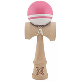 Jucarie Kendama X Originala, Profesionala, Flippy, Super Sticky din Lemn, 18 cm, pentru Copii si Adulti, Roz/Alb - vivimall.ro