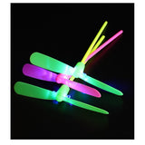 Set 4 Jucarii Libelula Zburatoare, Distractive pentru Copii, Vivimall, Aruncatoare Manuale din Plastic, cu Lumini, Multicolor - vivimall.ro