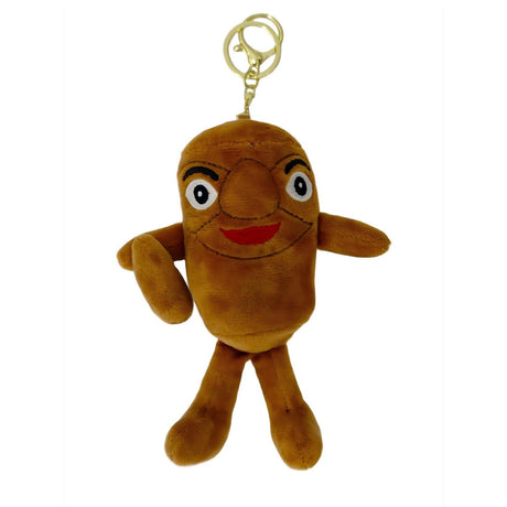 Jucarie Moale de Plus de Tip Breloc, Flippy, Model Italian Brainrot Omul de Lemn Tung Tung Tung Sahur, 16 x 12 cm, Maro - vivimall.ro