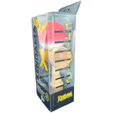 Jucarie Kendama X Originala, Profesionala, Flippy, din Lemn, Rubber Grip, 18 cm, Gradient Rosu/Alb - vivimall.ro