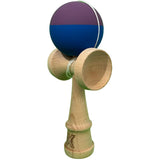 Jucarie Kendama X Originala, Profesionala, Flippy, din Lemn, Rubber Grip, 18 cm, Albastru/Mov - vivimall.ro