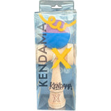 Jucarie Kendama X Originala, Profesionala, Flippy, din Lemn, Rubber Grip, 18 cm, Albastru/Mov - vivimall.ro