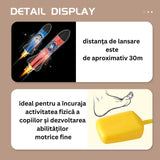 Jucarie pentru copii, lansator rachete cu piciorul, doua lansatoare, 6 rachete, fara lumina - vivimall.ro