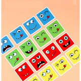 Jucarie Pentru Copii Montessori Vivimall, Cub din Lemn, Asamblare Fete, 64 de Carti Distractive, Clepsidra si Clopotel inclus, pentru Baieti si Fete, Varsta +3 ani, Educativ, Cutie din carton, 21 x 21 x 5.5 cm, multicolor - vivimall.ro