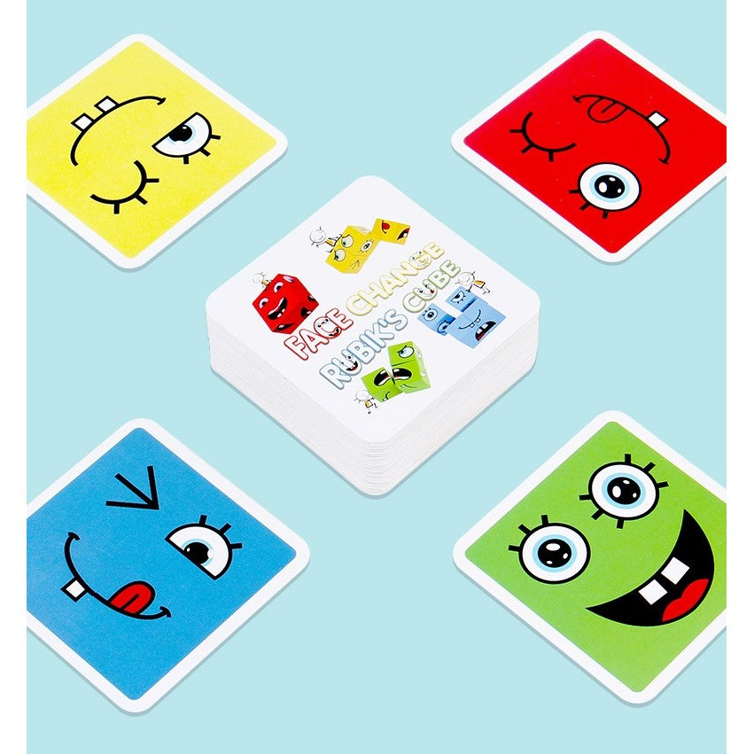 Jucarie Pentru Copii Montessori Vivimall, Cub din Lemn, Asamblare Fete, 64 de Carti Distractive, pentru Baieti si Fete, Varsta +3 ani, Educativ, Cutie din Aluminiu, 13.5 x 4 x 9 cm, multicolor - vivimall.ro