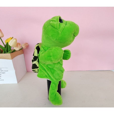 Papusa de Mana pentru Teatru de Papusi, Flippy, din Plus, 25 x 10 x 8 cm, Model Broasca, Verde - vivimall.ro