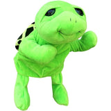 Papusa de Mana pentru Teatru de Papusi, Flippy, din Plus, 25 x 10 x 8 cm, Model Broasca, Verde - vivimall.ro