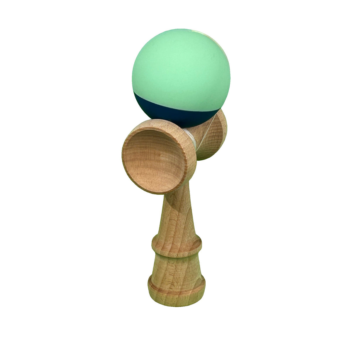 Kendama X Originala, Profesionala din Lemn, Rubber Grip, 18 cm, Albastru/Turcoaz - vivimall.ro
