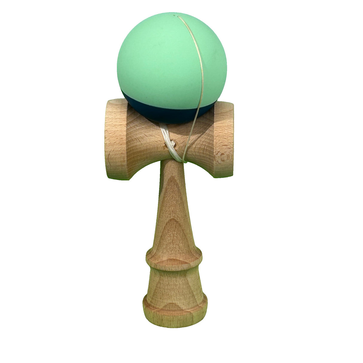 Kendama X Originala, Profesionala din Lemn, Rubber Grip, 18 cm, Albastru/Turcoaz - vivimall.ro