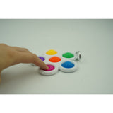 Jucarie Push Pop Bubble Fidget, Pop It, breloc antistres, Floare, Multicolor/Alb - vivimall.ro