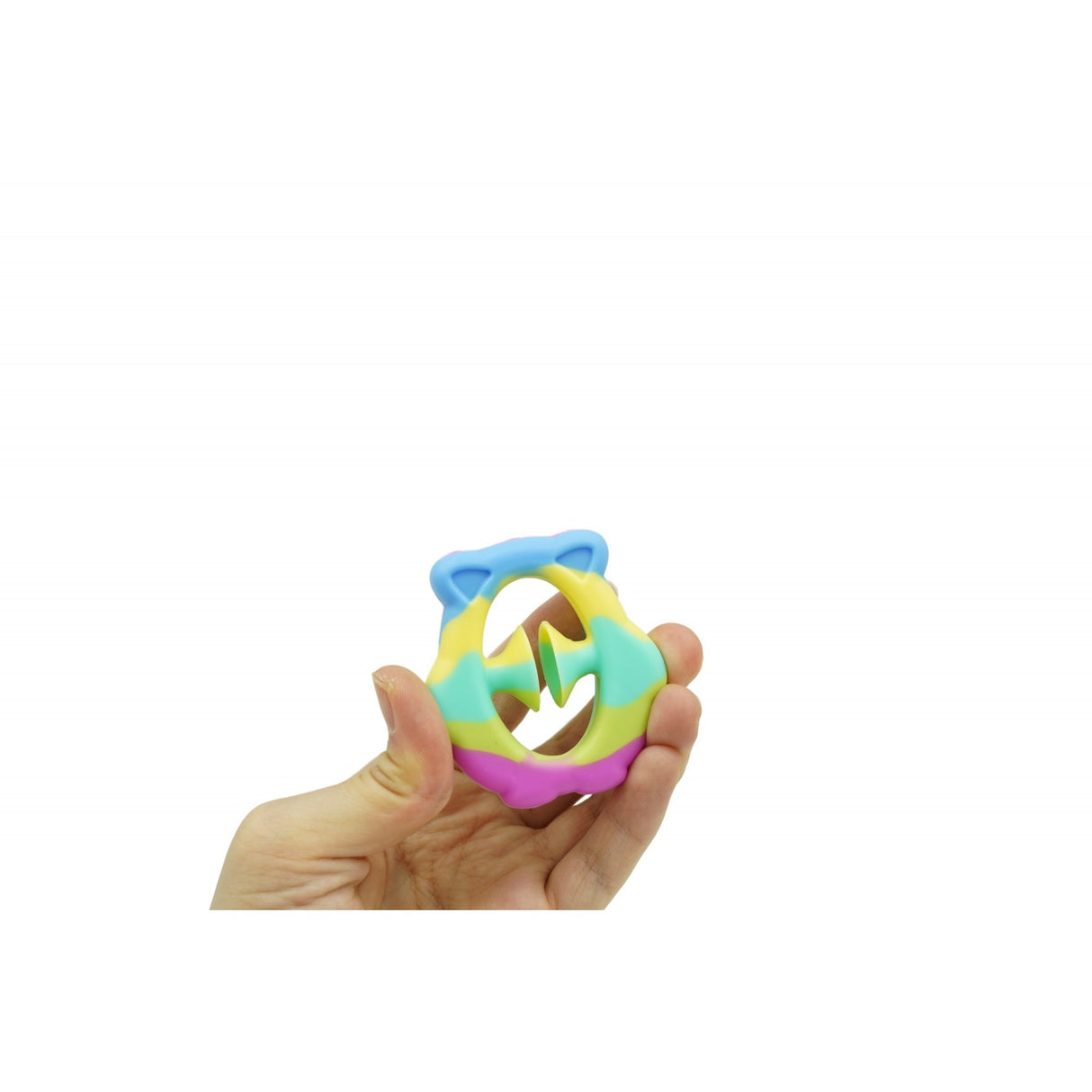 Jucarie senzoriala antistres cu ventuza de decompresie, Antrenare antebrat, Fidget Toy, Model Ursulet, Macarons - vivimall.ro