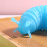 Jucarie Senzoriala Antistres, Vivimall, Fidget Toys, Omida Tip Breloc, 11 cm, +3 Ani, Albastru Transparent - vivimall.ro